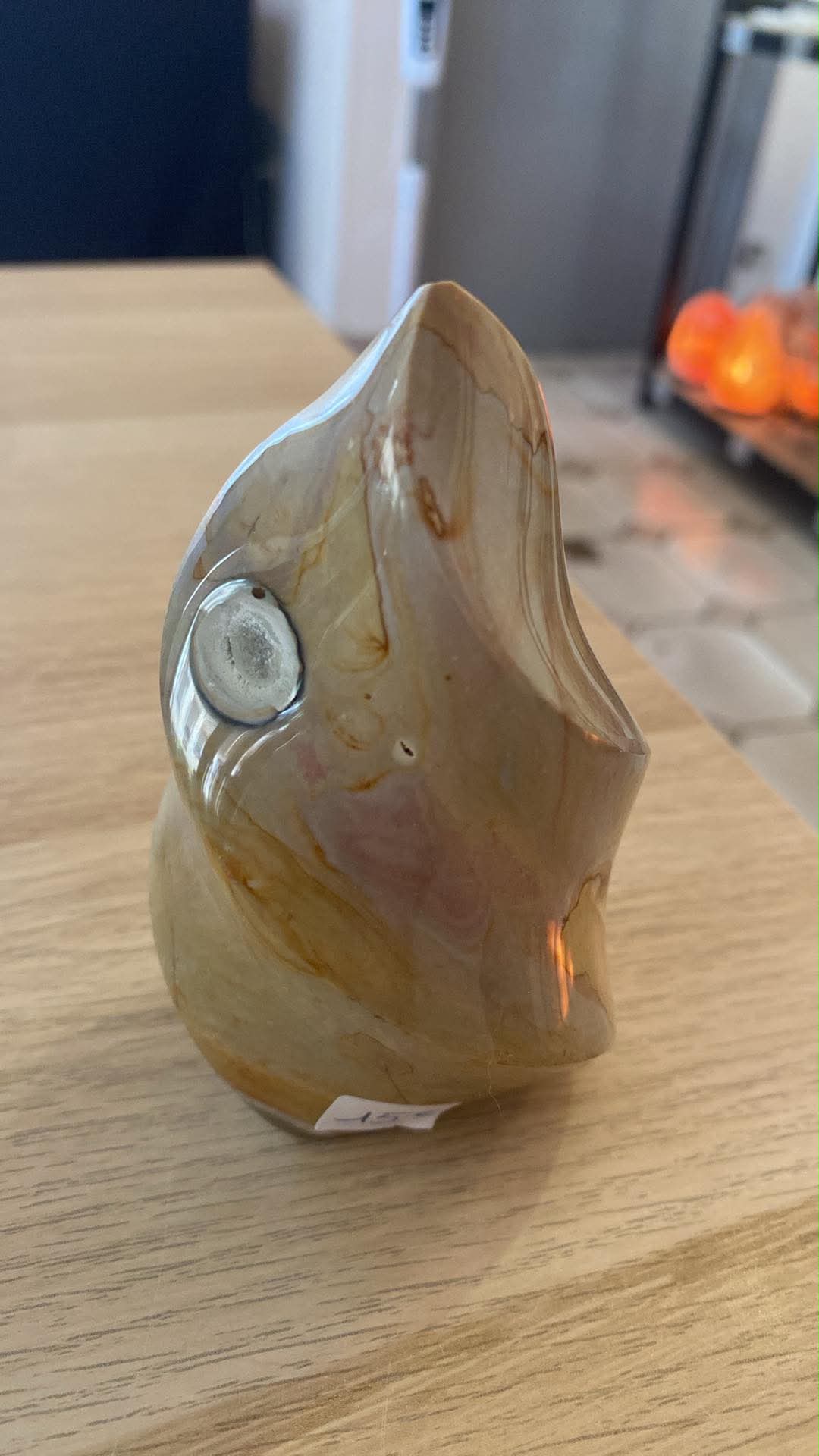 Flamme en jaspe polychrome - 430 g