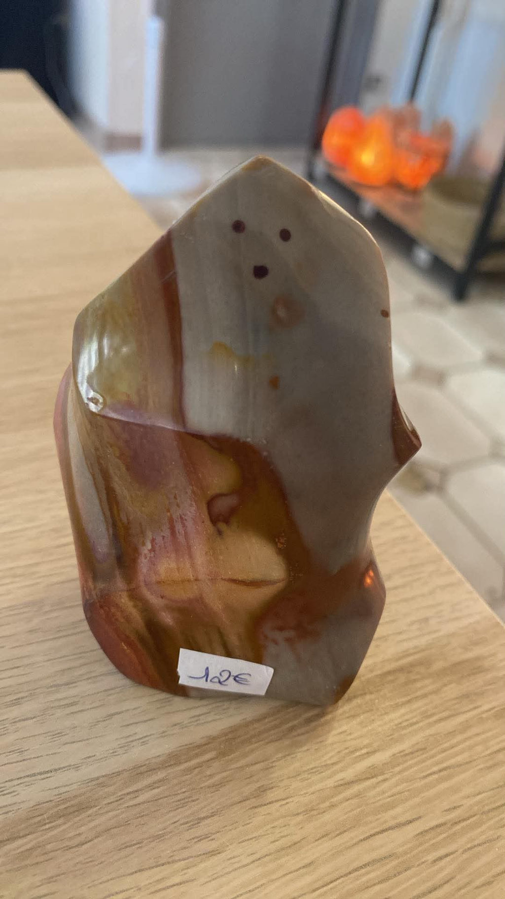 Flamme en jaspe polychrome - 360 g