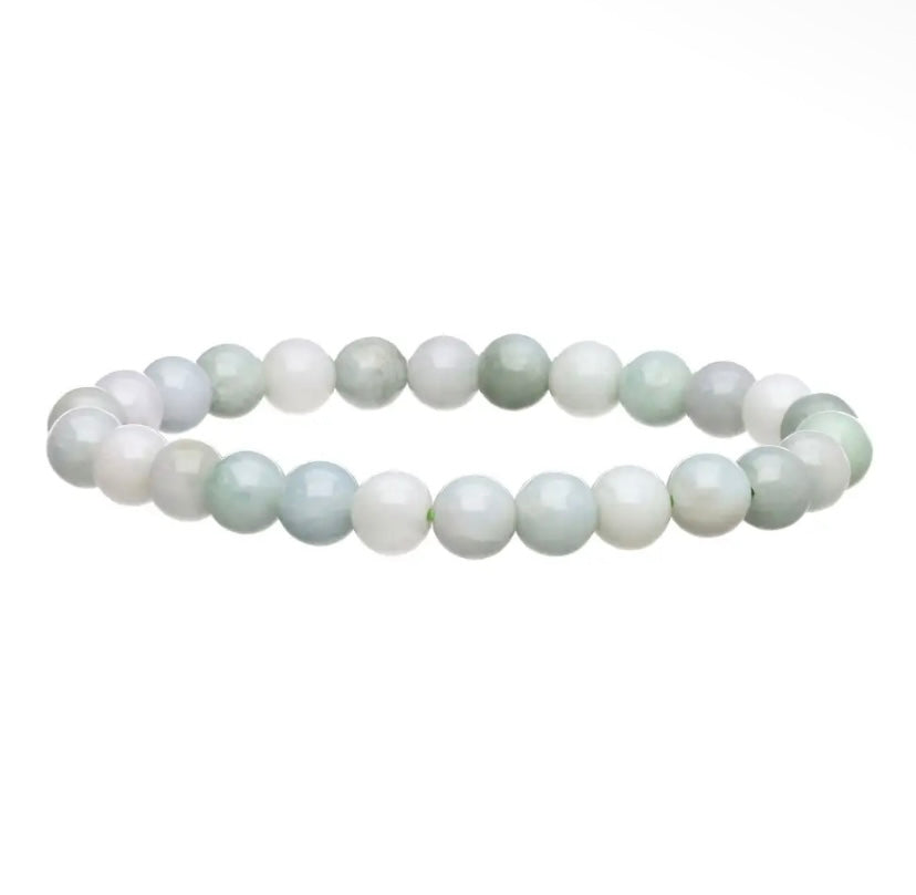 Bracelet perle en jade de Birmanie - 8 mm