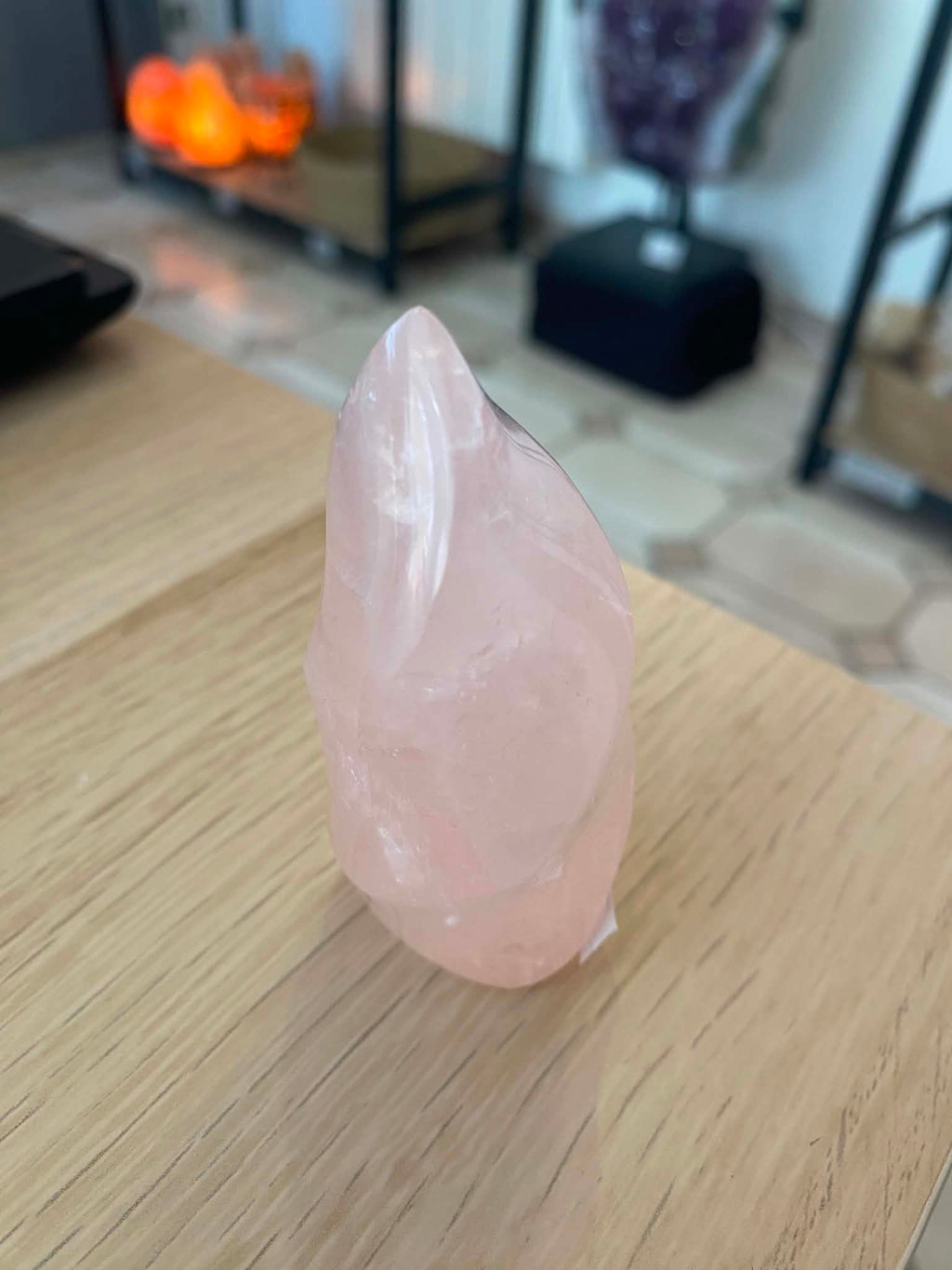 Flamme en quartz rose - 130 g