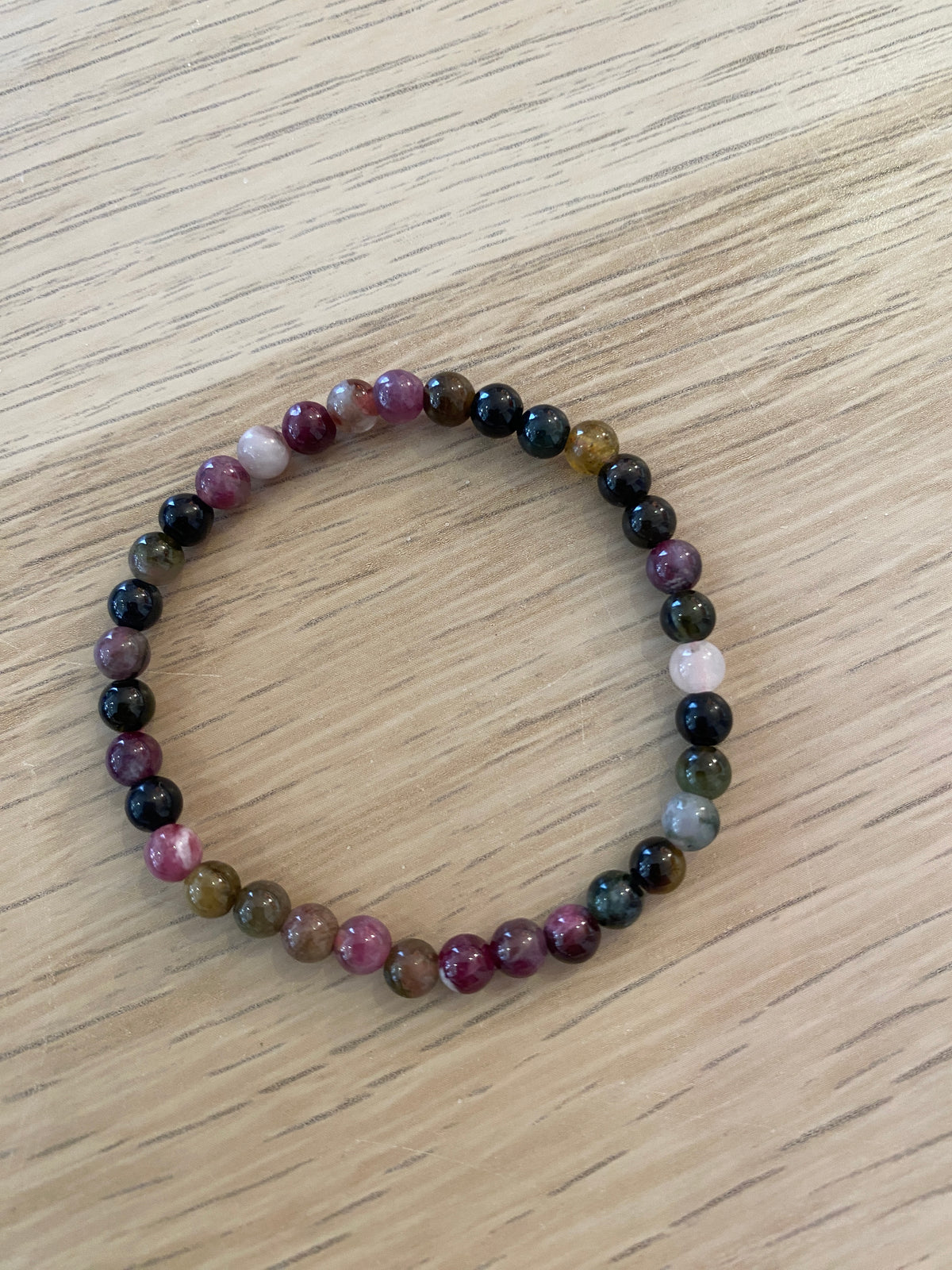 Bracelet enfant perle en tourmaline - 4 mm