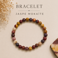 Bracelet perle en jaspe mokaïte - 6 mm