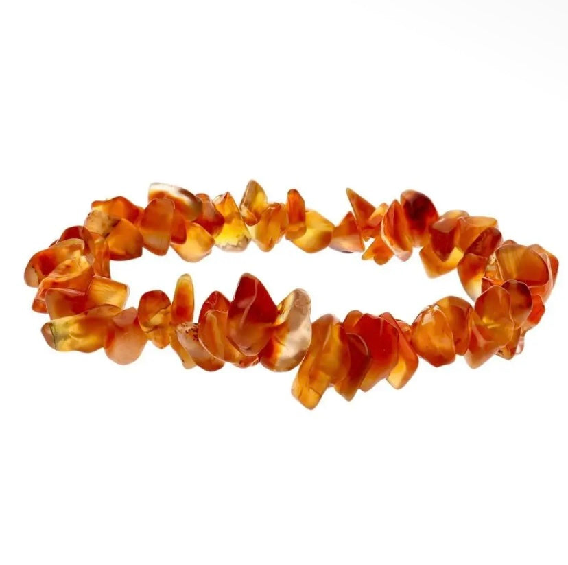 Bracelet chips en cornaline