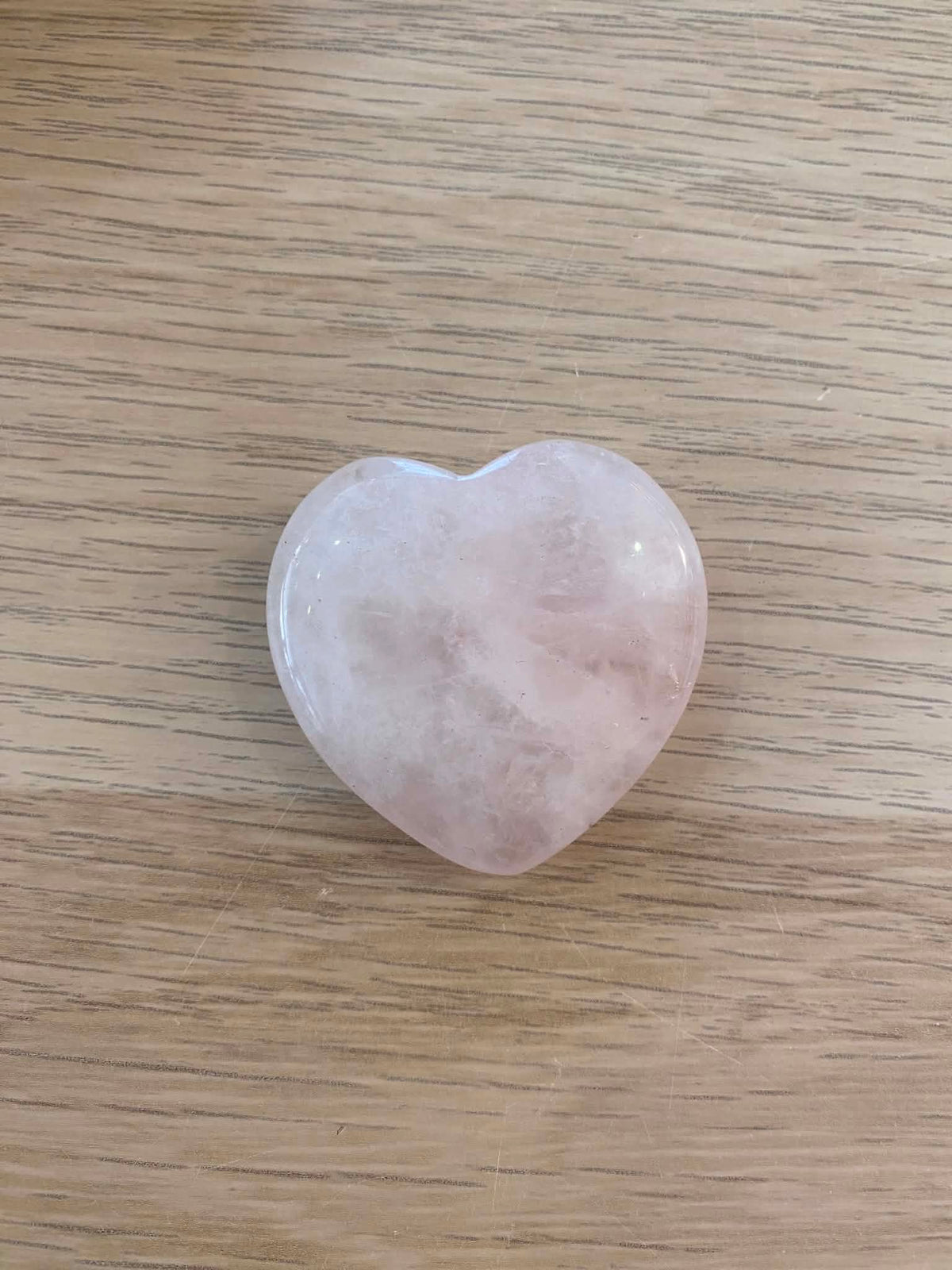Cœur plat en quartz rose