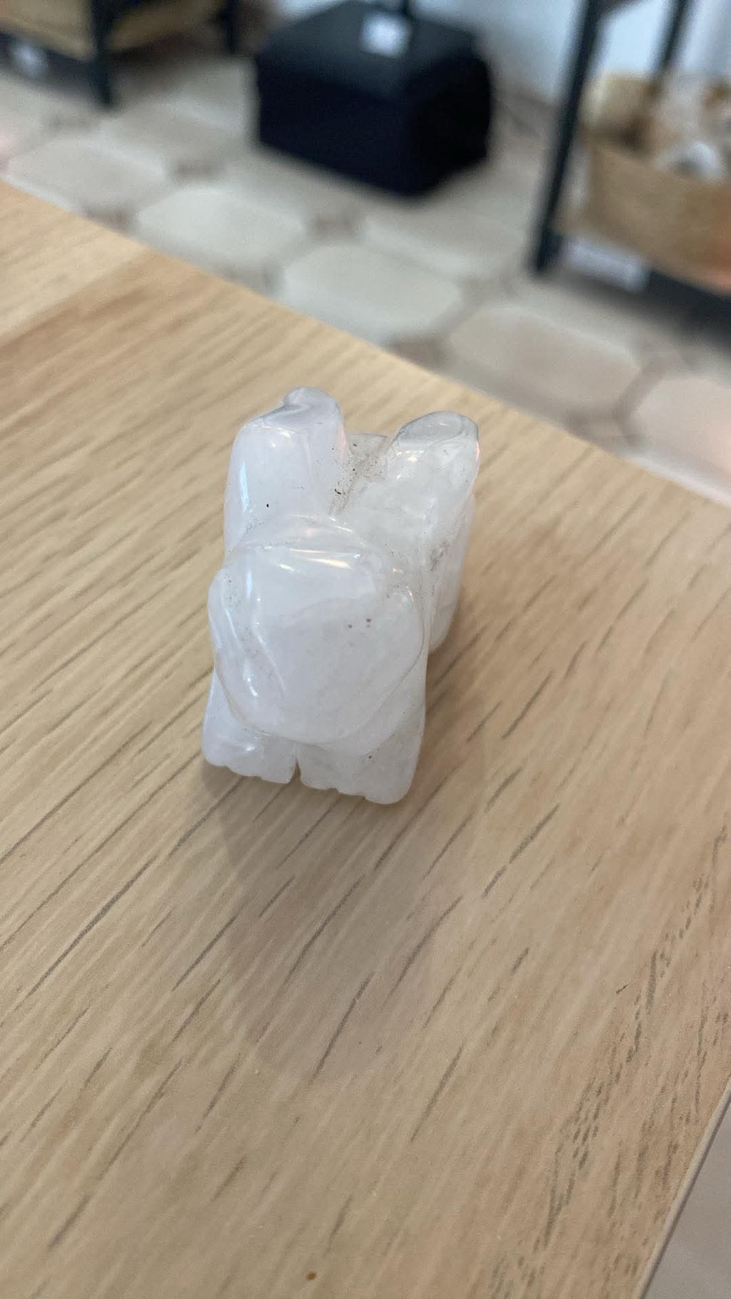 Lapin en quartz blanc - 60 g