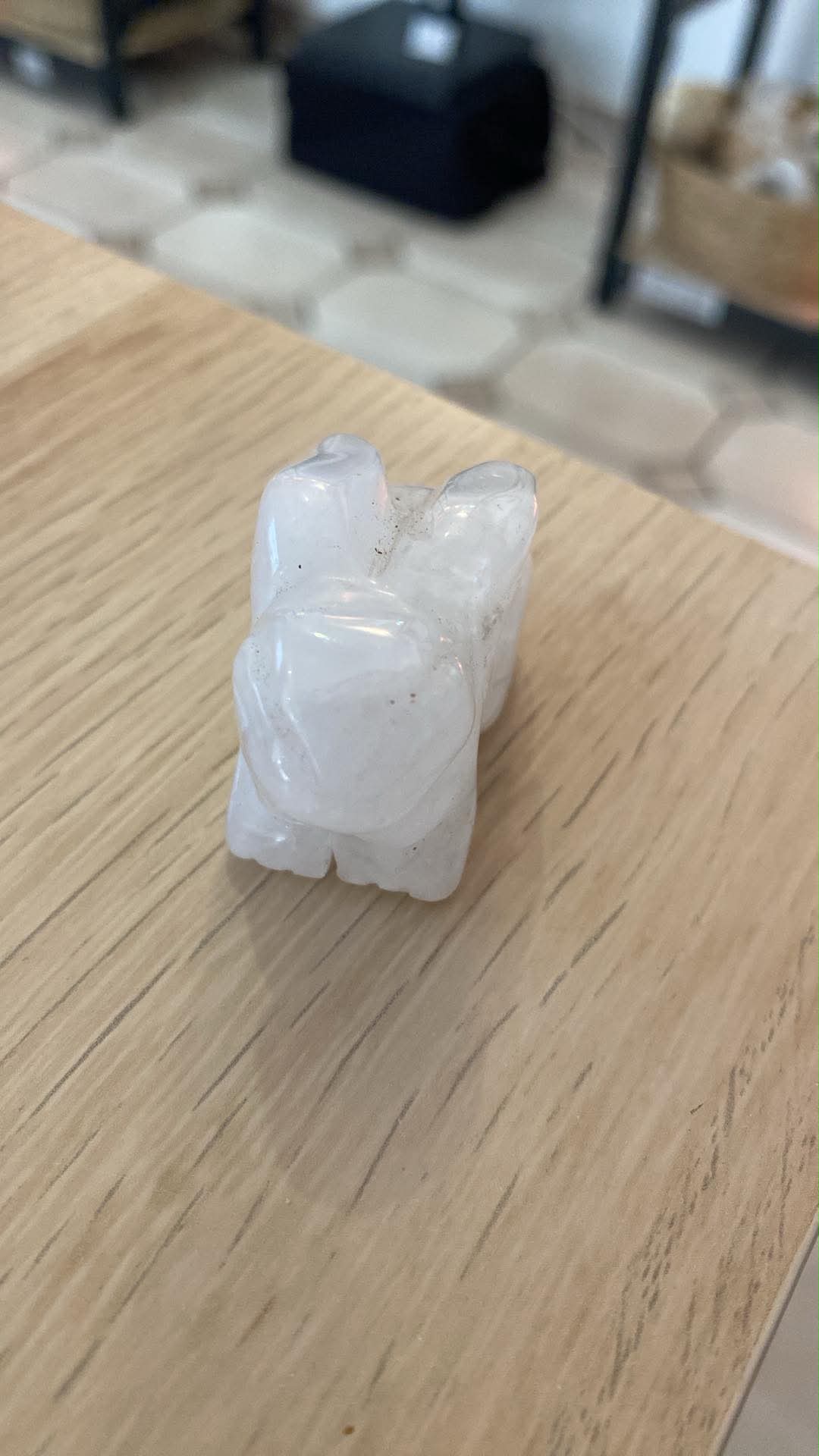 Lapin en quartz blanc - 60 g