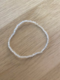 Bracelet perle en pierre de lune facettée - 3 mm
