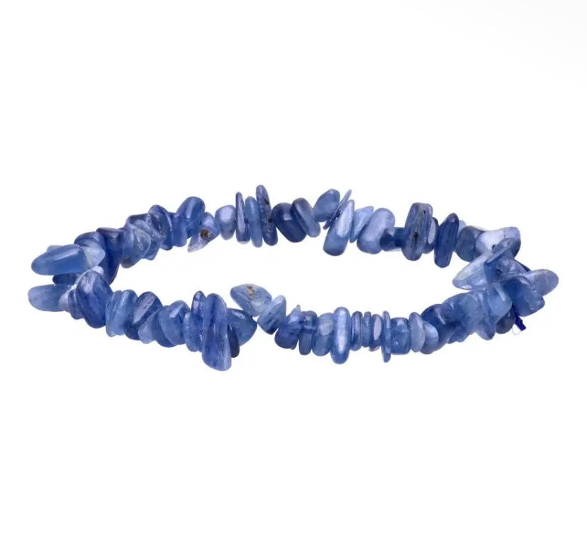 Bracelet chips en cyanite