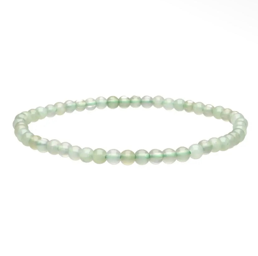 Bracelet perle en serpentine - 4 mm