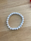 Bracelet perle en célestine - 8 mm