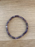 Bracelet perle en améthyste - 4 mm