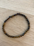 Bracelet perle en oeil de tigre - 4 mm