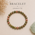 Bracelet perle en unakite - 6 mm