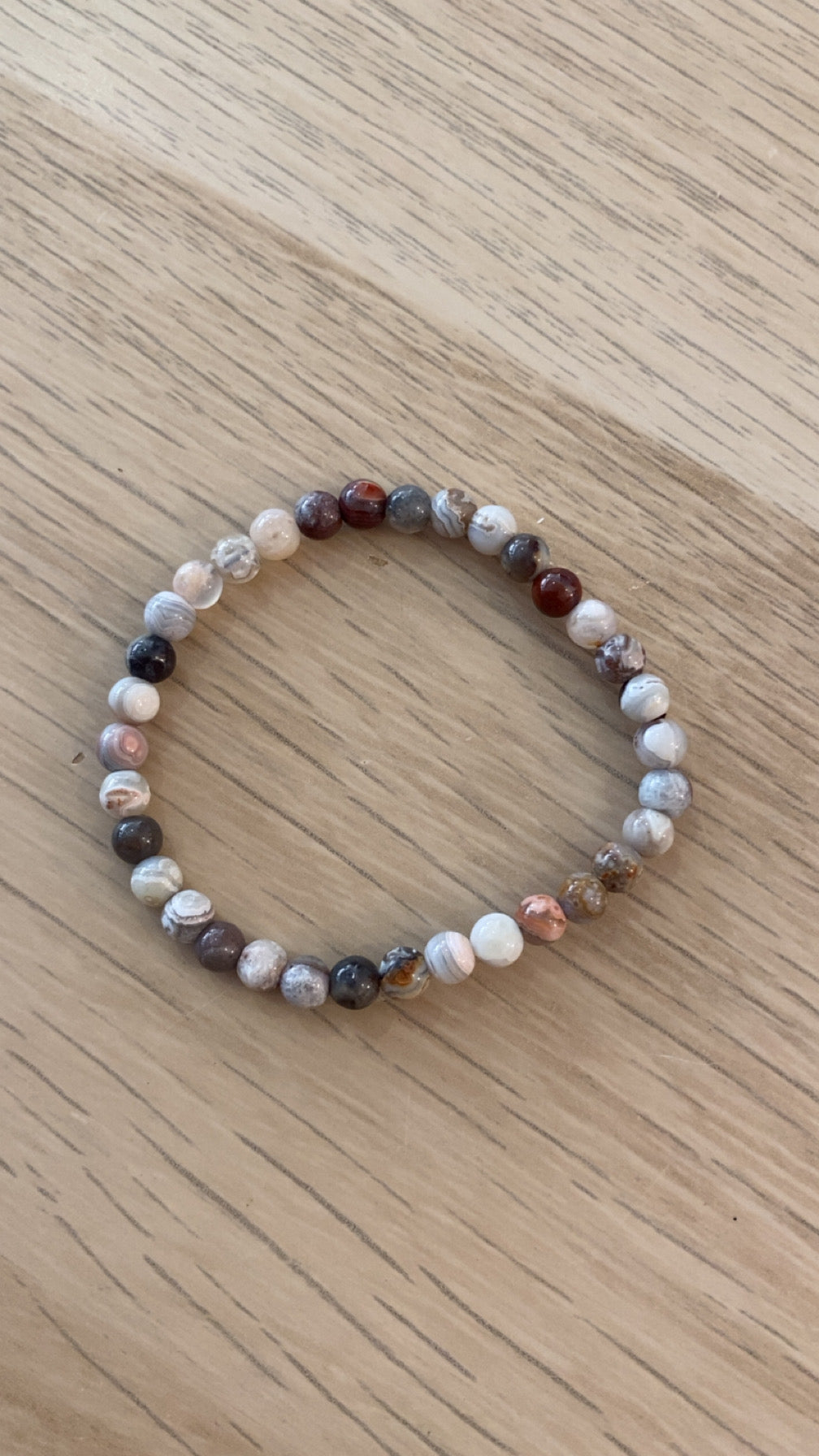 Bracelet enfant en agate du Botswana -  4 mm