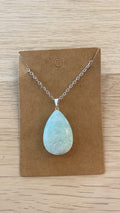 Collier pendentif goutte en amazonite