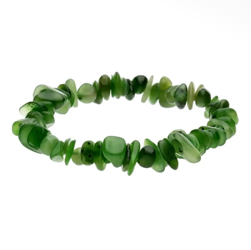 Bracelet chips en jade néphrite