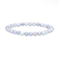 Bracelet perle en aigue-marine - 6 mm
