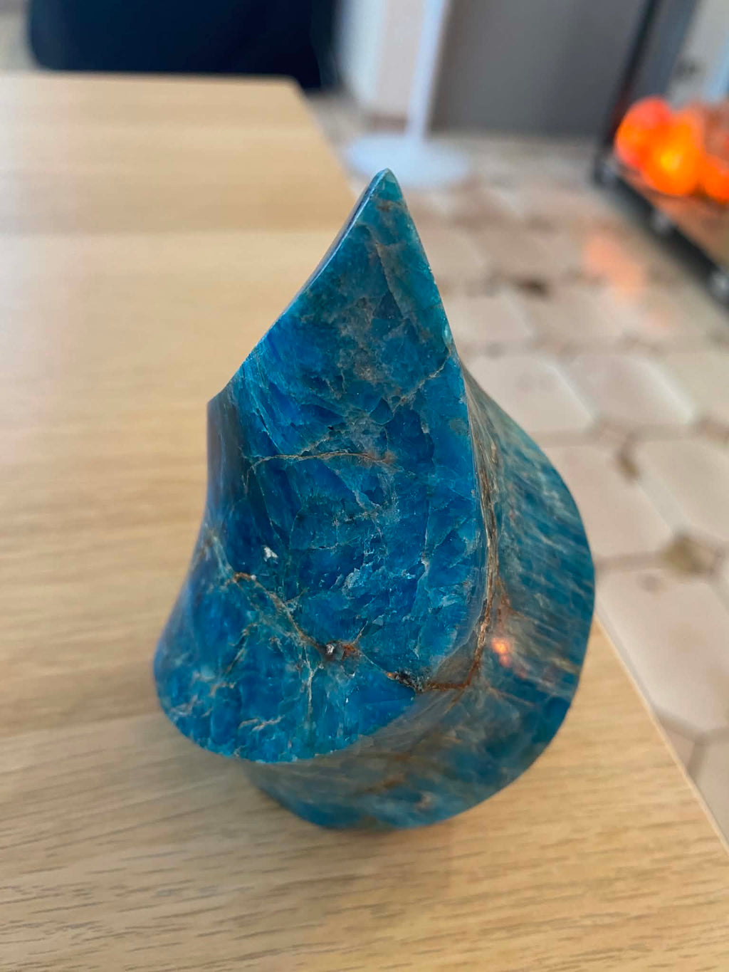 Flamme en apatite - 500 g