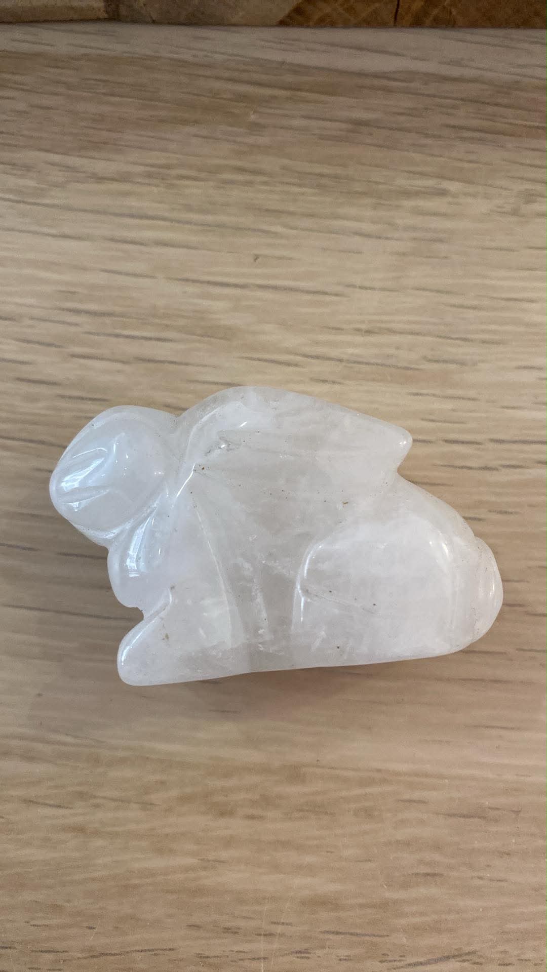 Lapin en quartz blanc - 60 g