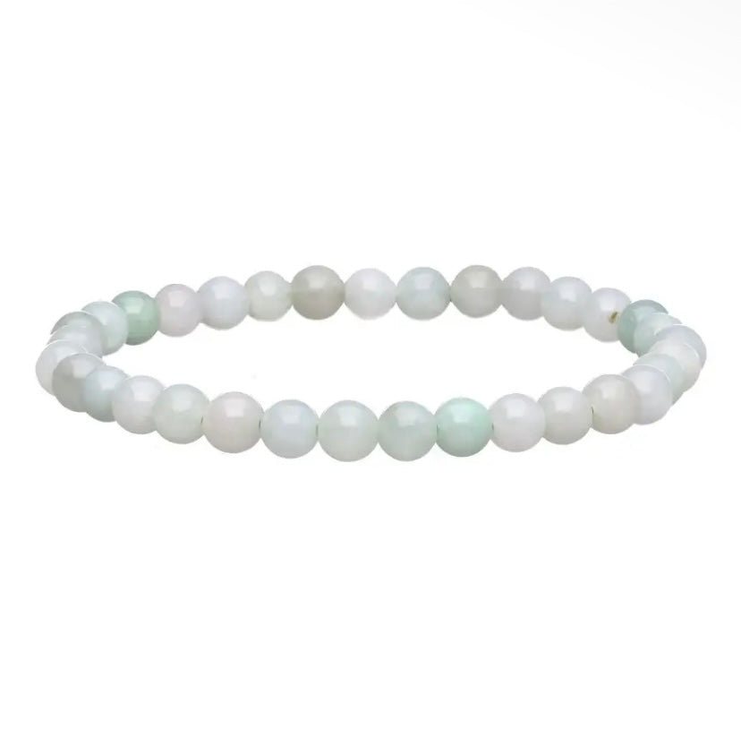 Bracelet perle en jade de Birmanie - 6 mm