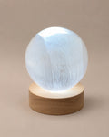 Lampe en sélénite en sphère