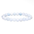 Bracelet perle en aigue-marine - 8 mm