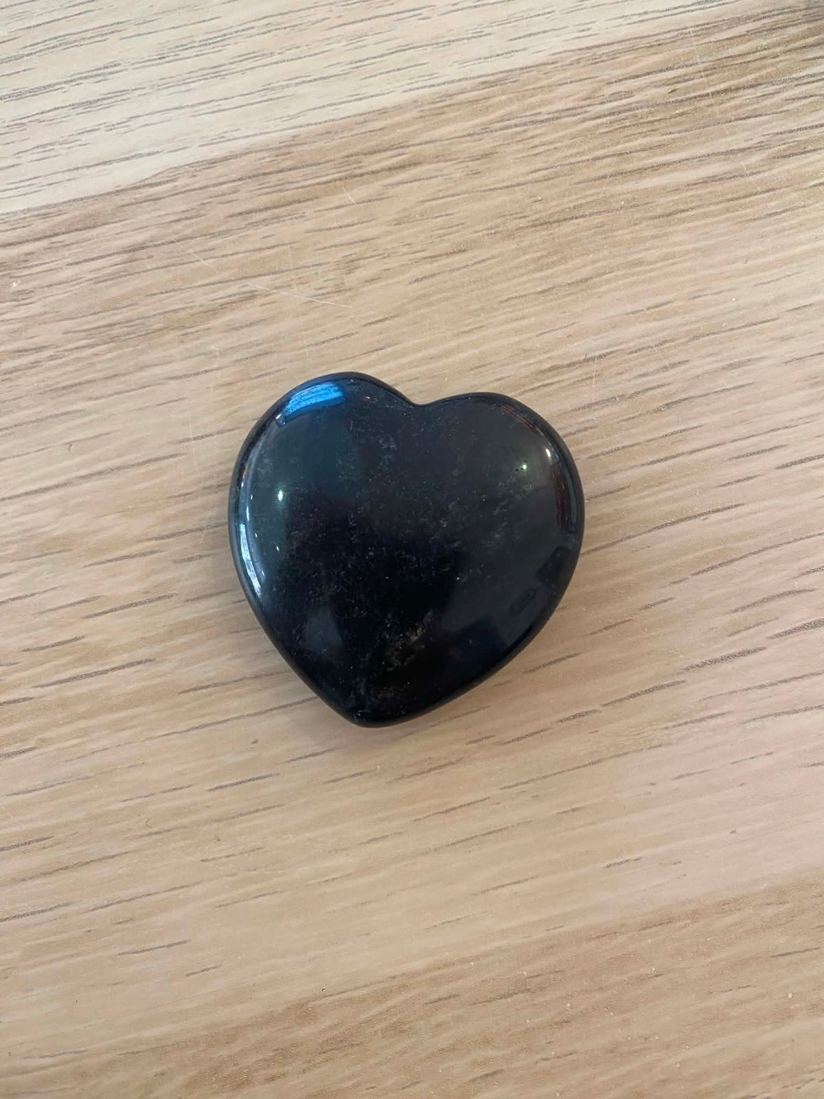 Cœur plat en obsidienne