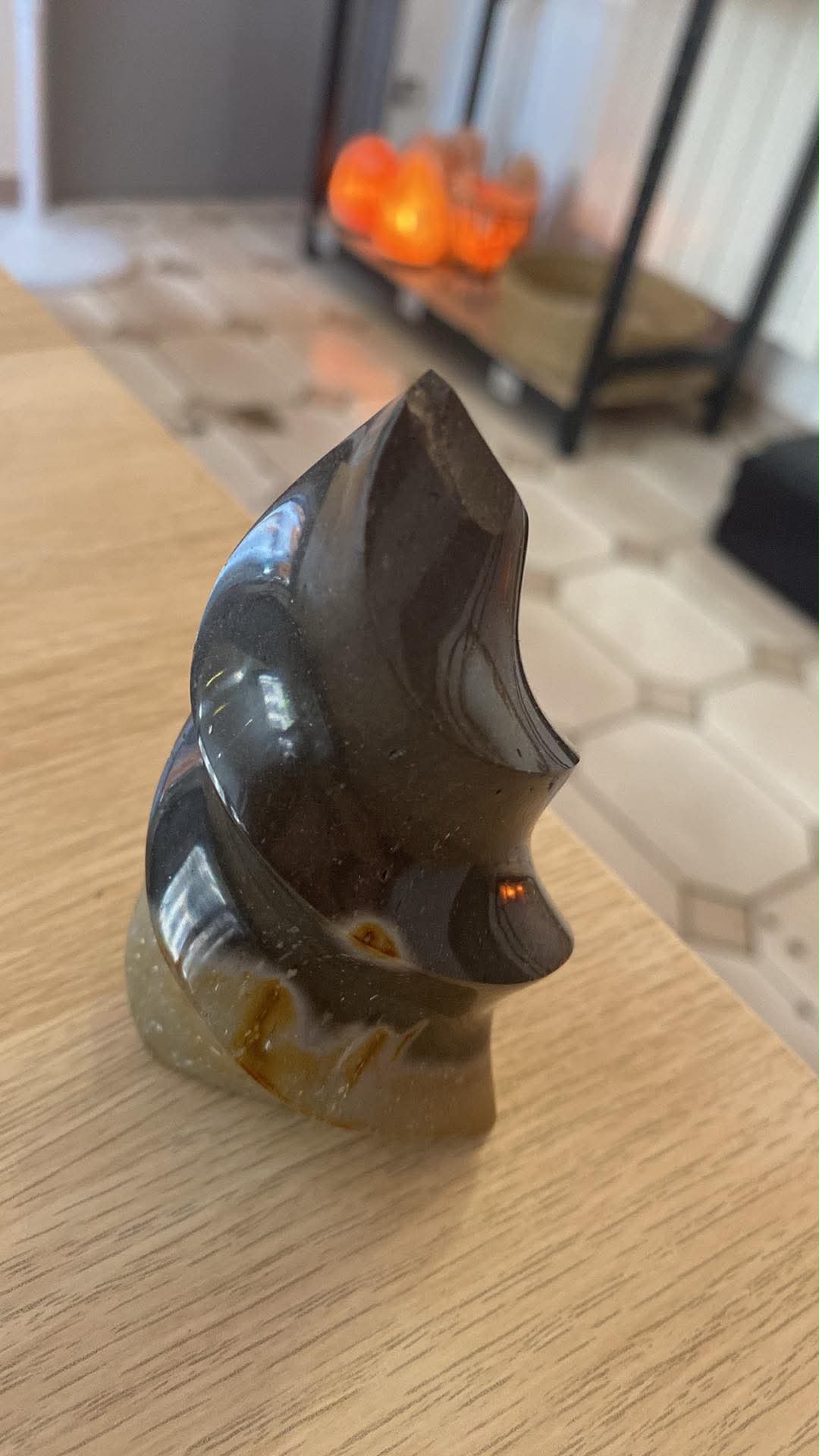 Flamme en jaspe polychrome - 255 g