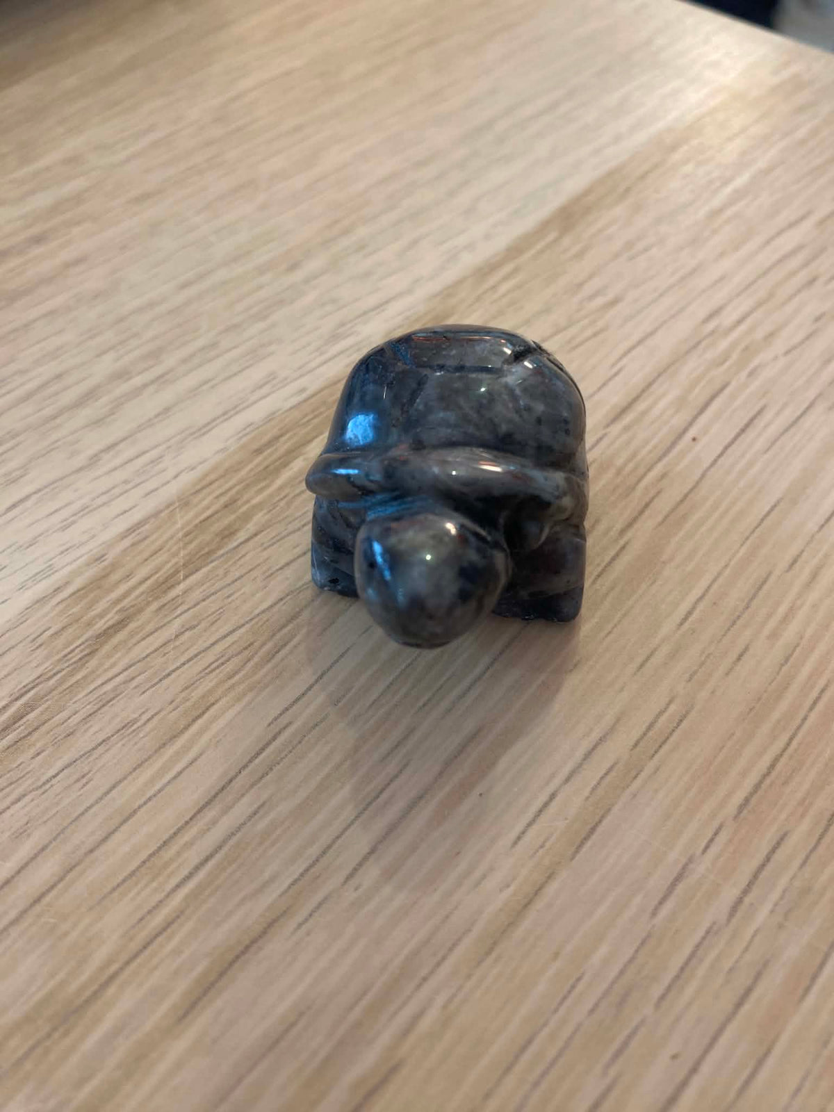 Petite tortue en quartz tourmaliné