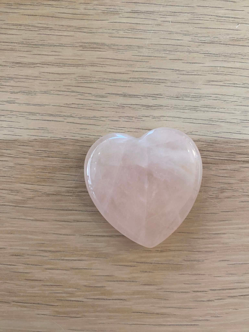 Cœur plat en quartz rose