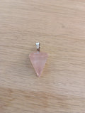 Pendentif pointe en quartz rose
