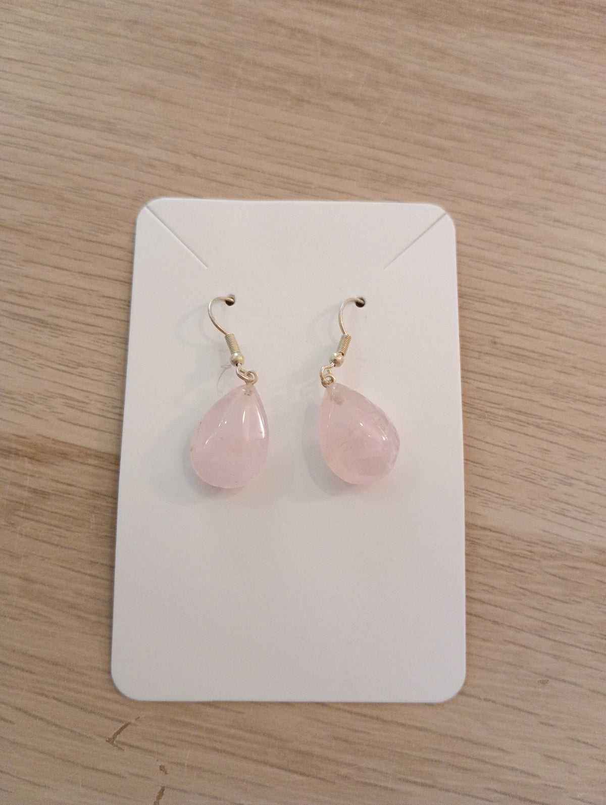 Boucles d’oreilles en quartz rose