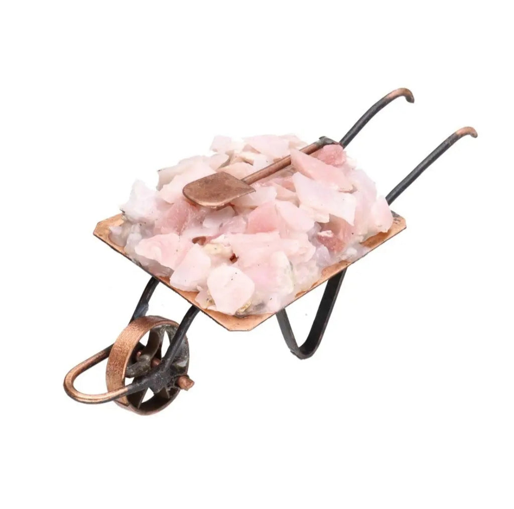 Brouette en opale rose