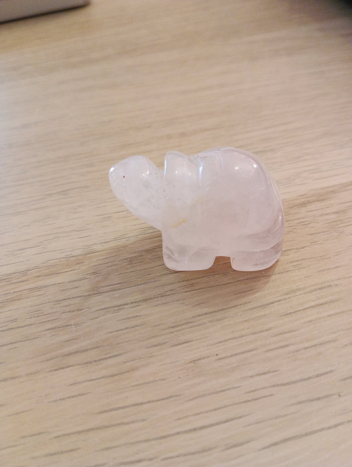 Petite tortue en quartz rose